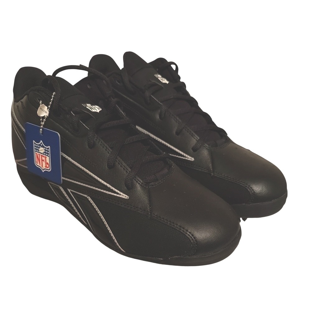 Reebok NFL Thorpe Mid MR7 Mens Football Cleats Black Silver 20-131928 Size 10